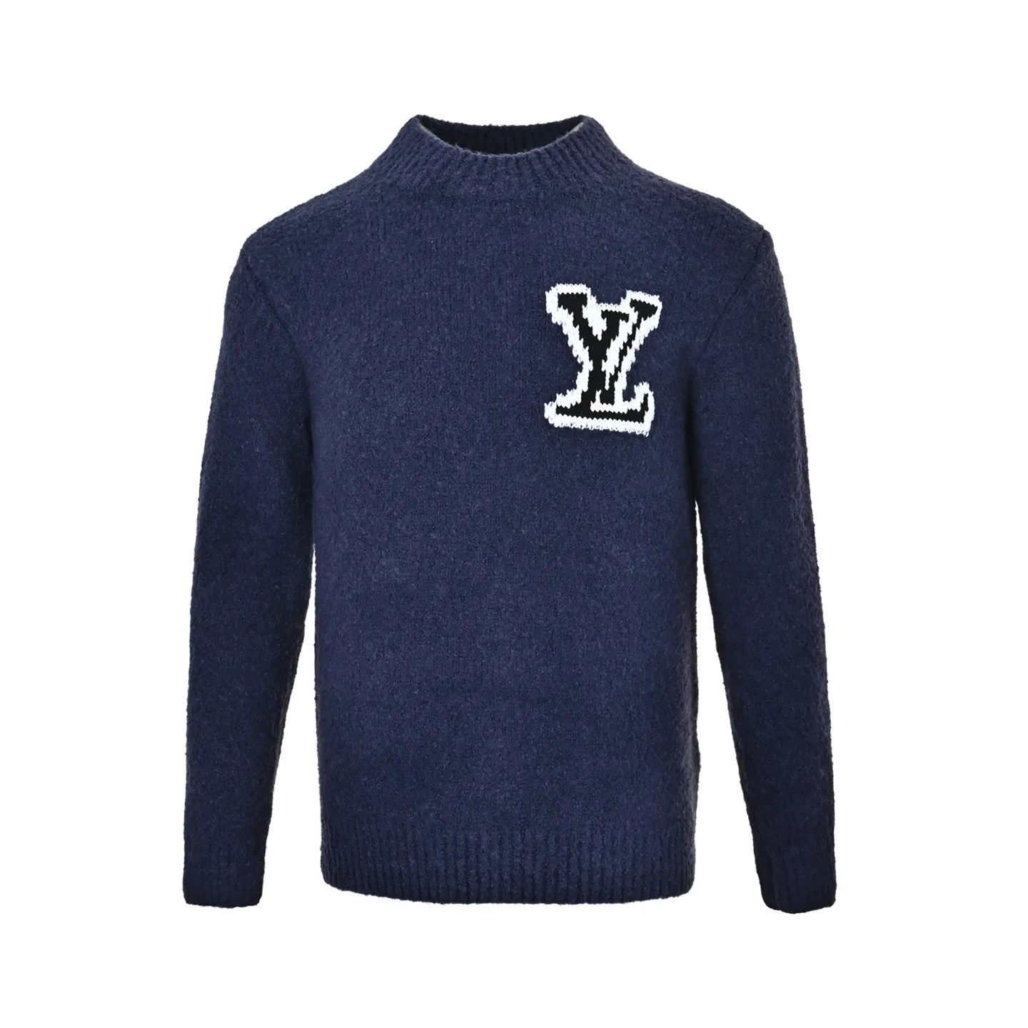 Louis Vuitton front and rear logo jacquard sweater